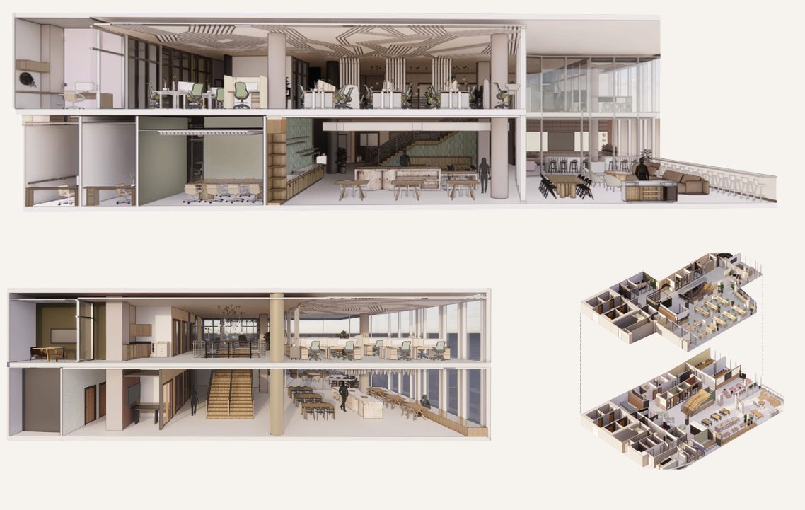 Sections and axonometric drawings